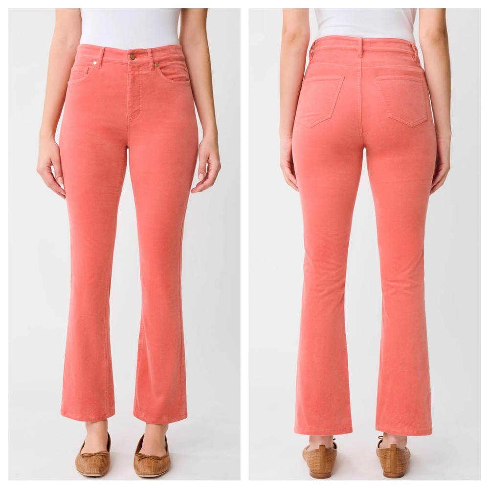 J McLaughlin Milburn Velvet Jeans in Deep Coral | 6 NWT - Picture 2 of 10